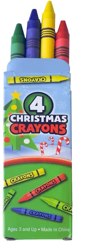 4 Count Christmas Crayon Pack