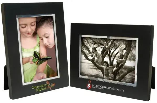 Black Wood Frame w/Silver Bevel - 4 x 6