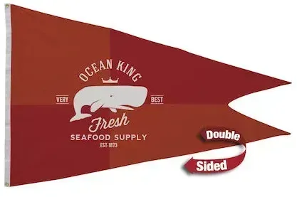 4' x 6' Polyester Burgee Flag Double-Sided