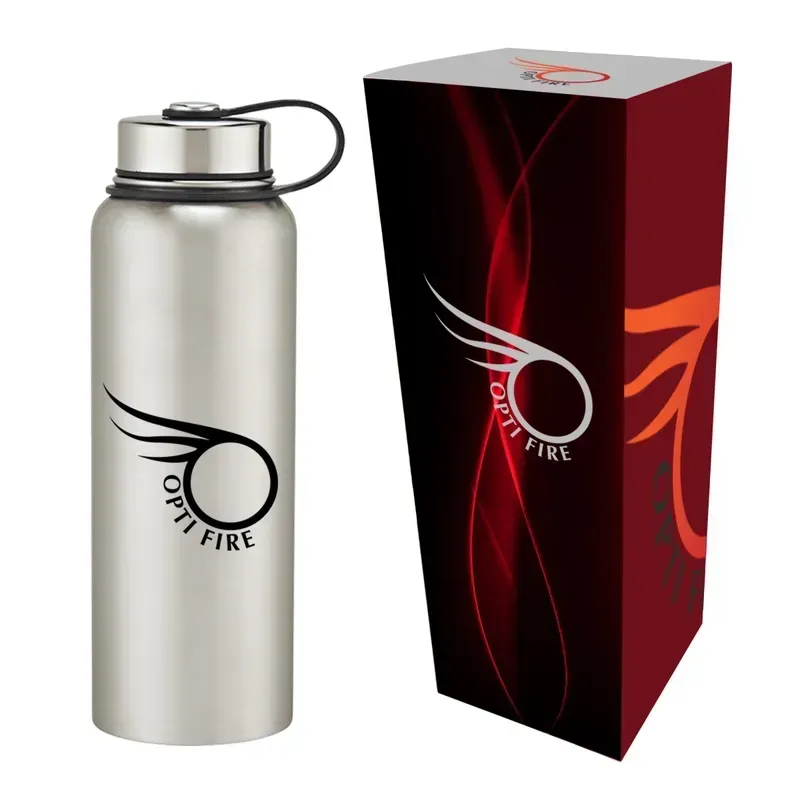 Stainless Steel Invigorate Bottle With Custom Box - 40 Oz.