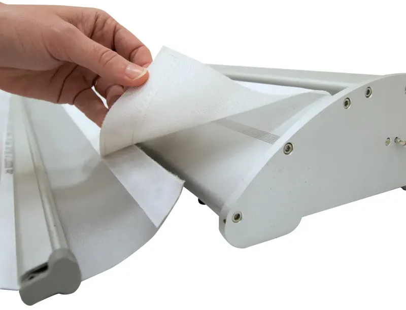 46.5" Deluxe Pro Retractor Double-Banner Kit (No-Curl Opaque Fabric) — view 2
