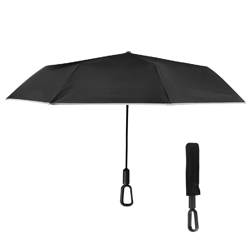 46" Arc Reflective Umbrella With Carabiner Handle — view 5