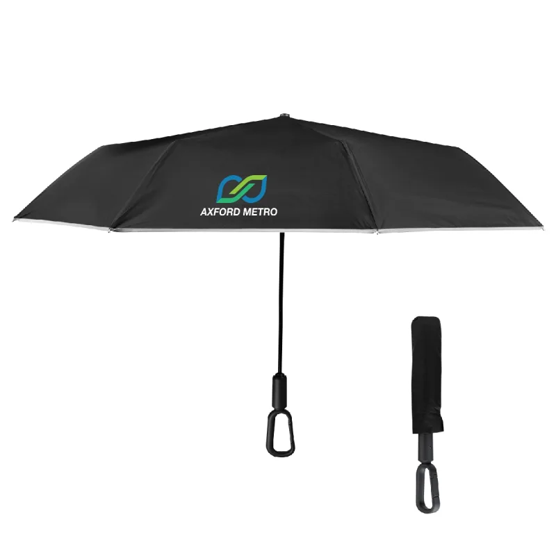 46" Arc Reflective Umbrella With Carabiner Handle — view 6