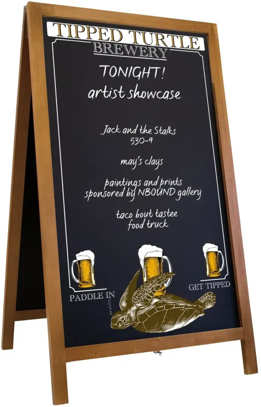 46" Deluxe Wood A-Frame Imprinted Chalkboard Kit — view 3