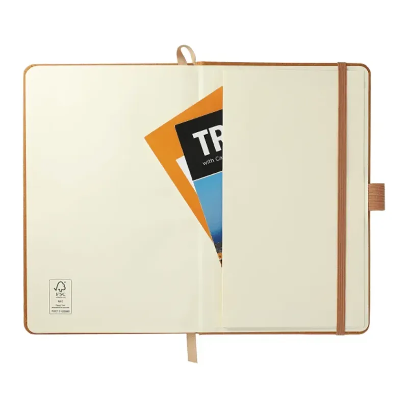 Custom Eco-Friendly Leather Bound JournalBook - 5.5"X8.5" — view 8