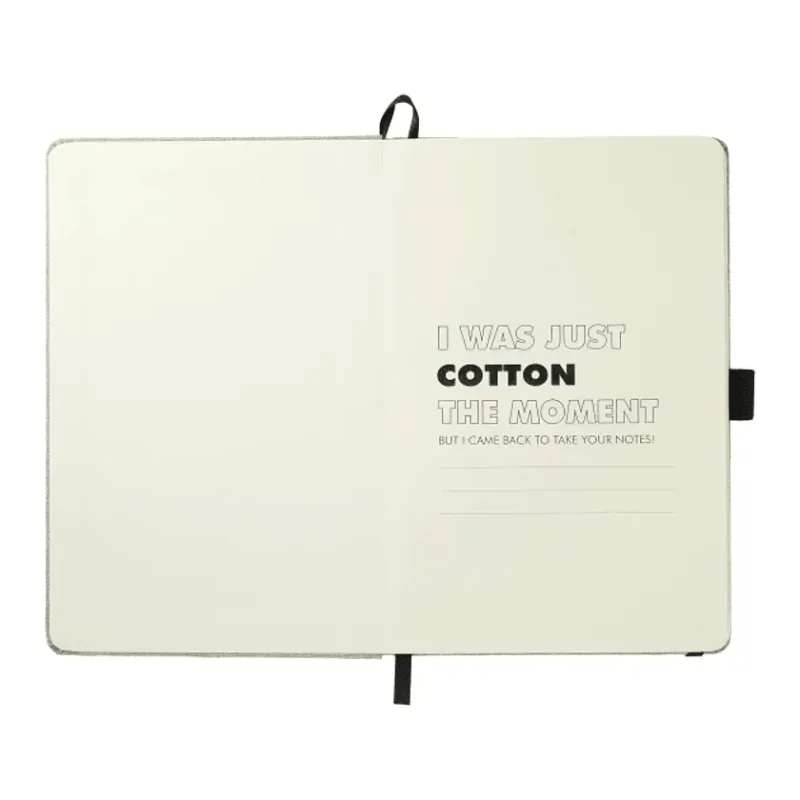 Custom Recycled Cotton Bound JournalBook - 5.5" x 8.5" — view 2