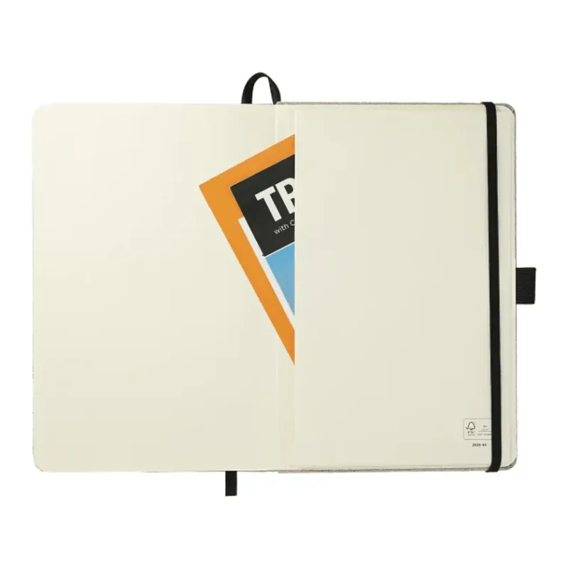 Custom Recycled Cotton Bound JournalBook - 5.5" x 8.5" — view 4