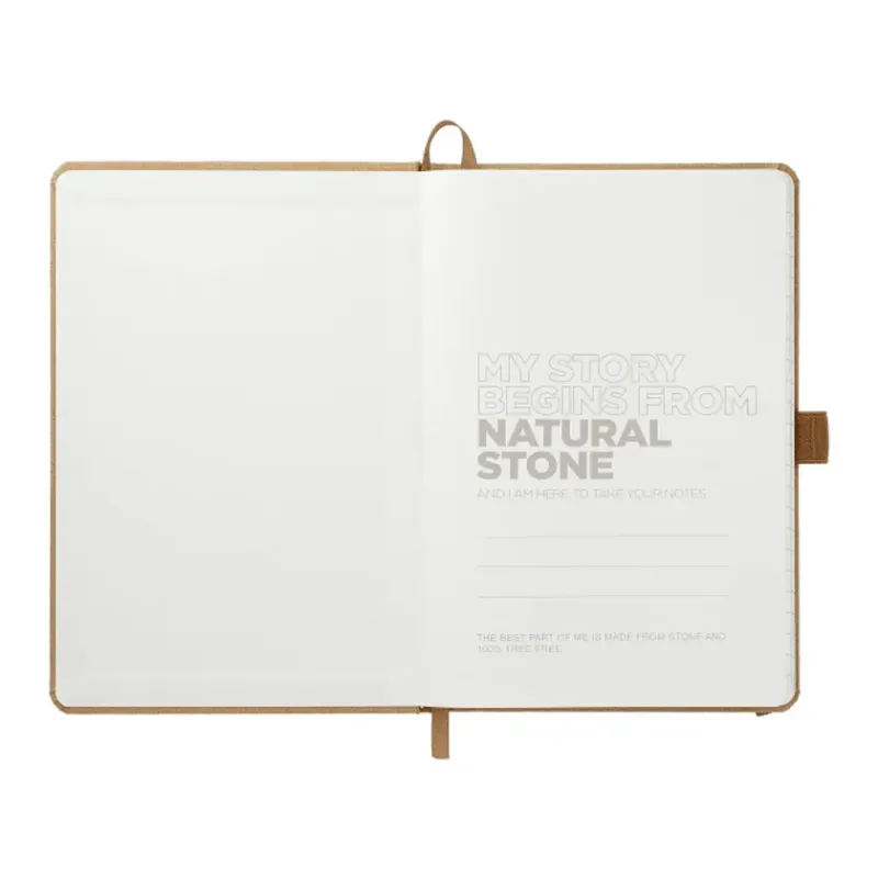 Custom Kraft Stone Bound JournalBook - 5.5" x 8.5" — view 2