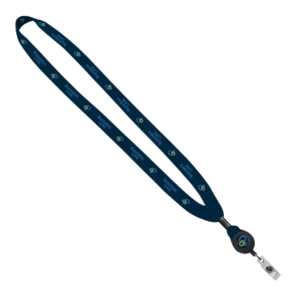 5/8" Dye-Sublimated Lanyard w/ Retractable Badge Reel