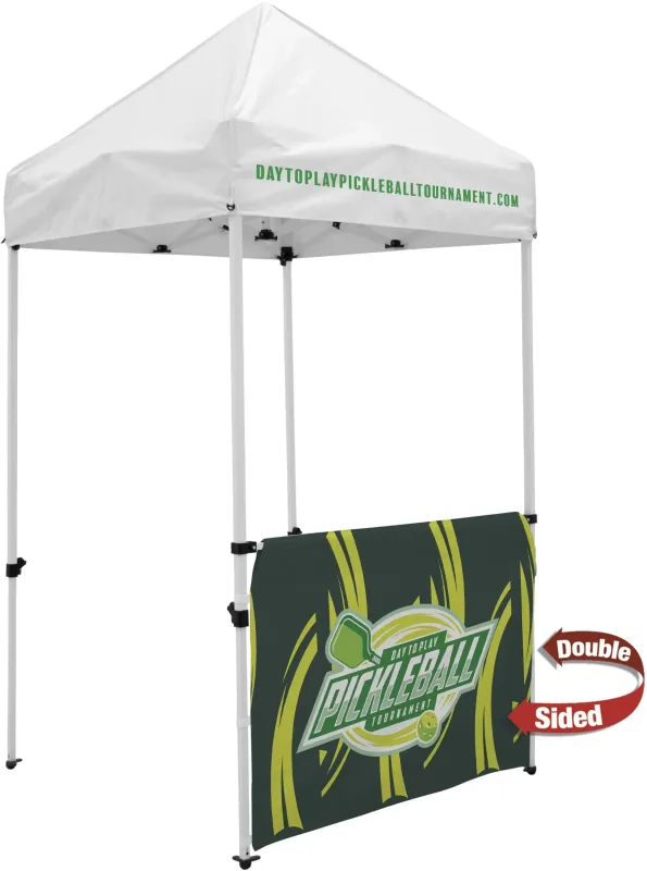 5' Economy Tent Half Wall (Dye Sublimated, Double-Sided) — view 2