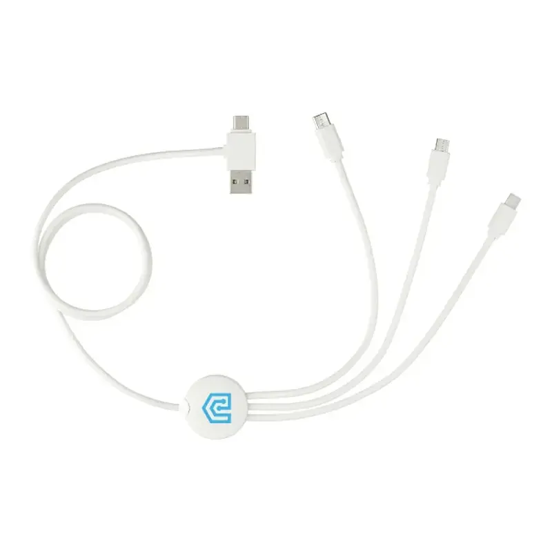 Custom 5-In-1 Antimicrobial Charging Cable - 39"