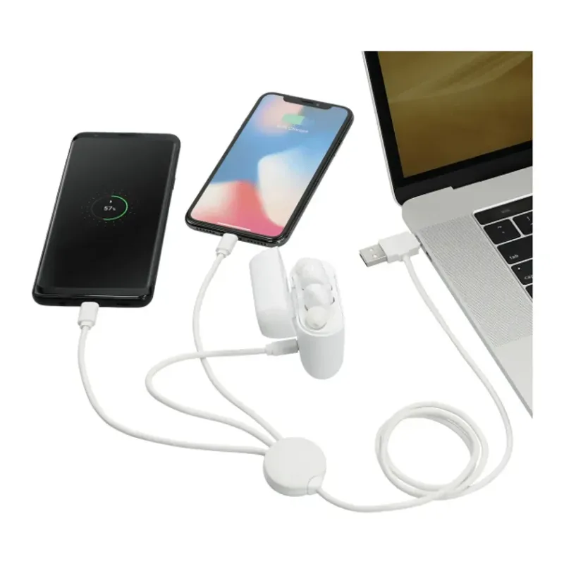 Custom 5-In-1 Antimicrobial Charging Cable - 39" — view 2