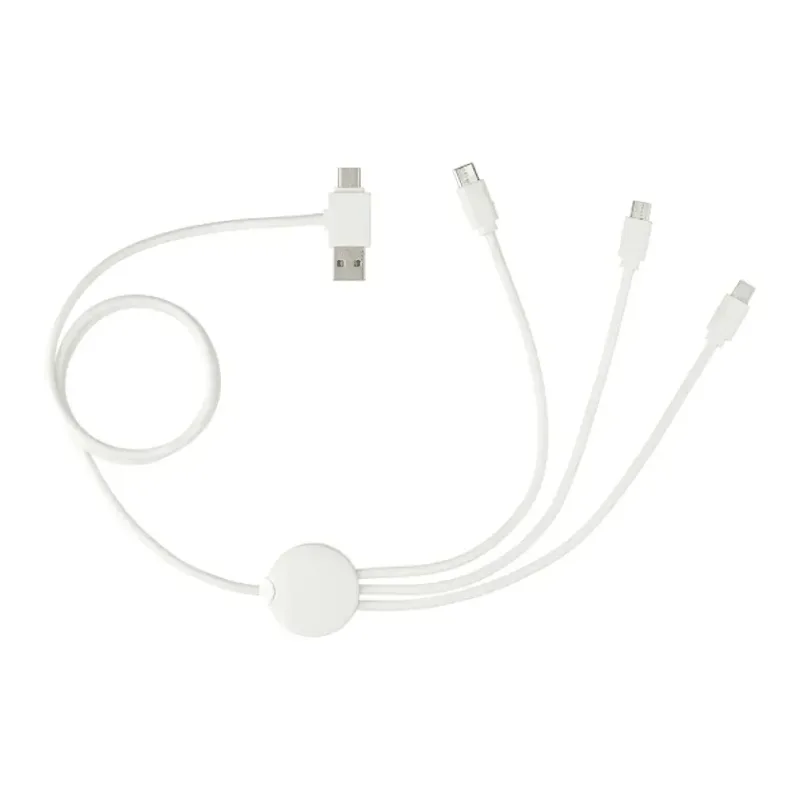 Custom 5-In-1 Antimicrobial Charging Cable - 39" — view 3