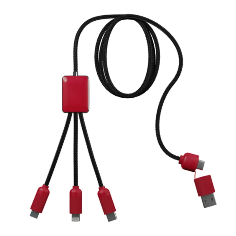 5-in-1 Charging Cable with Light-Up Logo — view 2
