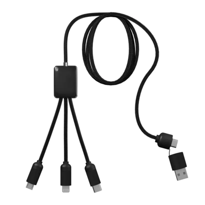 5-in-1 Charging Cable with Light-Up Logo — view 3