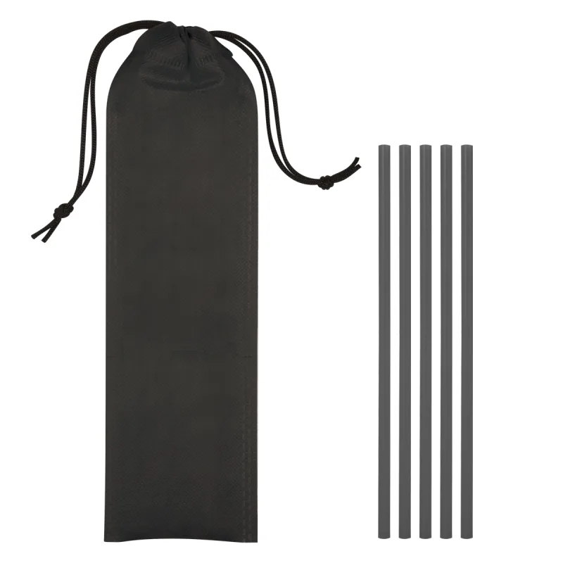 5-Pack On The Go Straws With Pouch — view 2