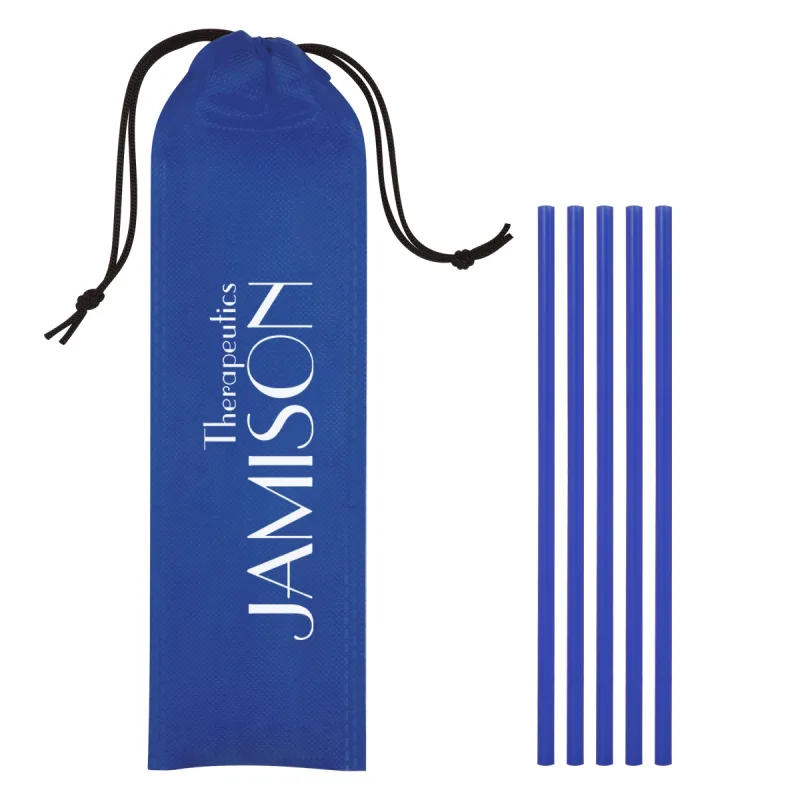 5-Pack On The Go Straws With Pouch — view 5