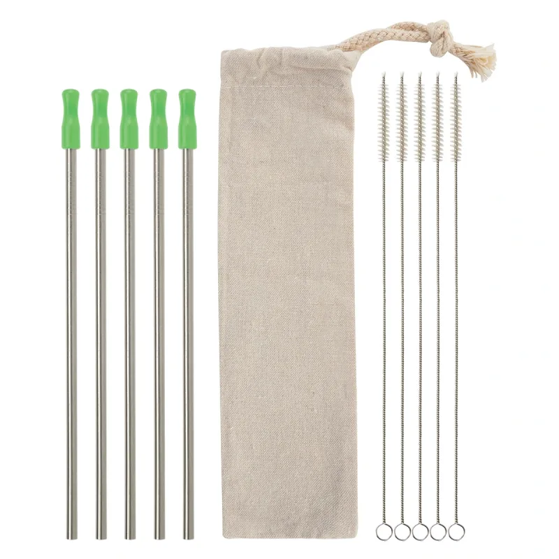 5-Pack Stainless Straw Kit with Cotton Pouch — view 14