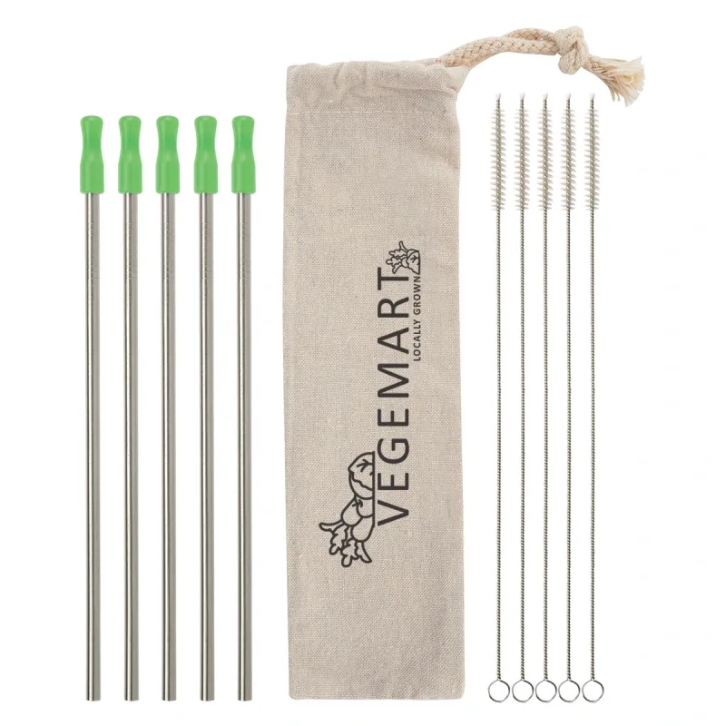 5-Pack Stainless Straw Kit with Cotton Pouch — view 15