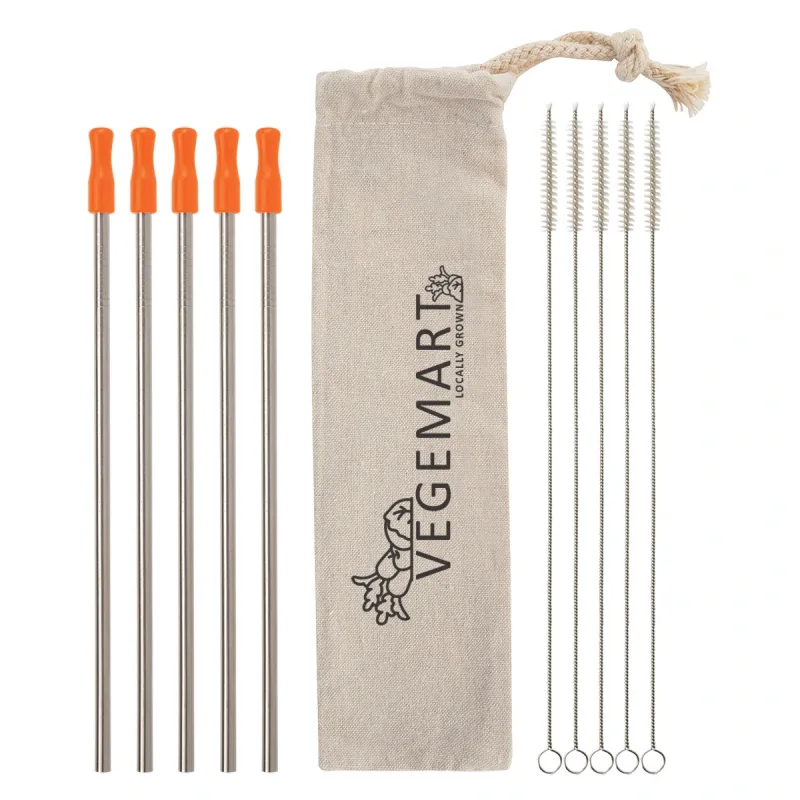 5-Pack Stainless Straw Kit with Cotton Pouch — view 17