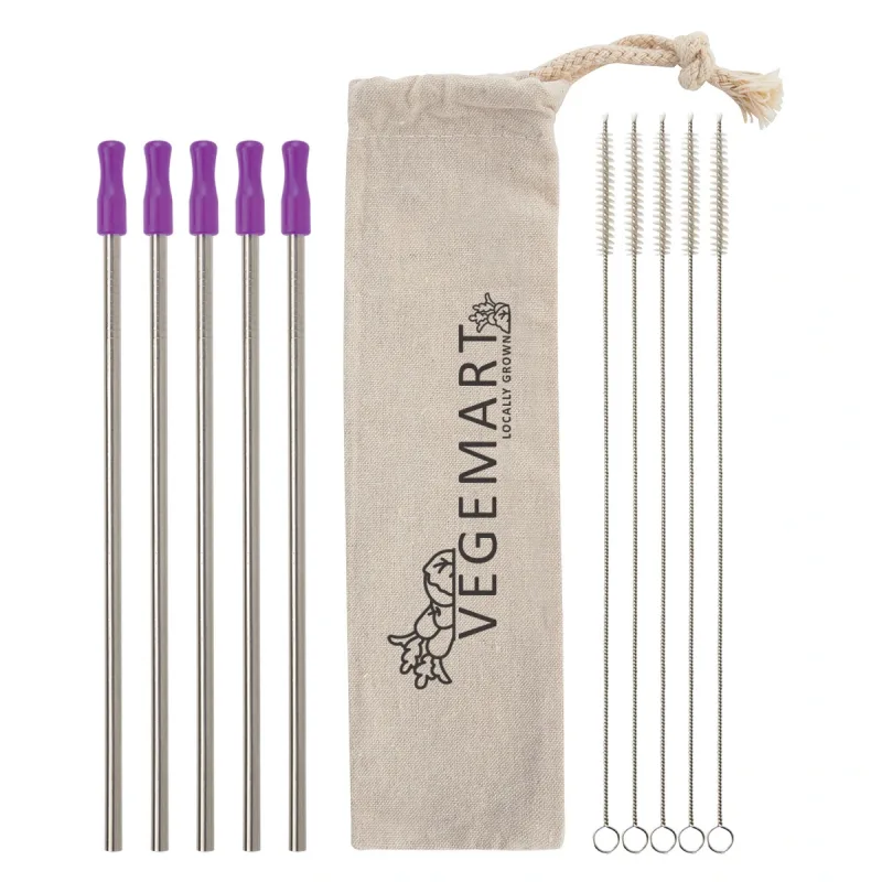 5-Pack Stainless Straw Kit with Cotton Pouch — view 18