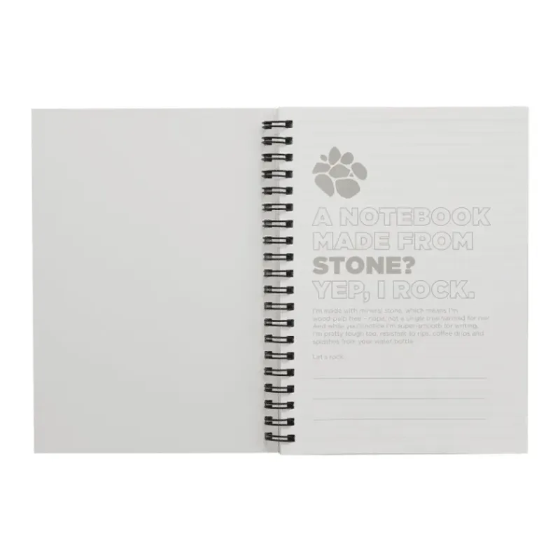 Personalized Mineral Stone Spiral Notebook - 5” x 7” — view 3