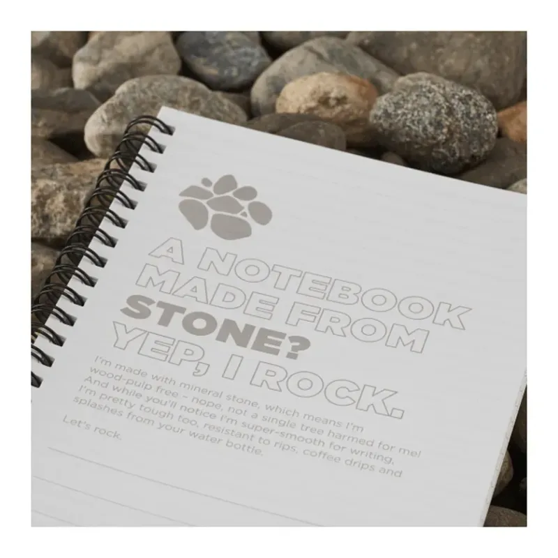 Personalized Mineral Stone Spiral Notebook - 5” x 7” — view 9