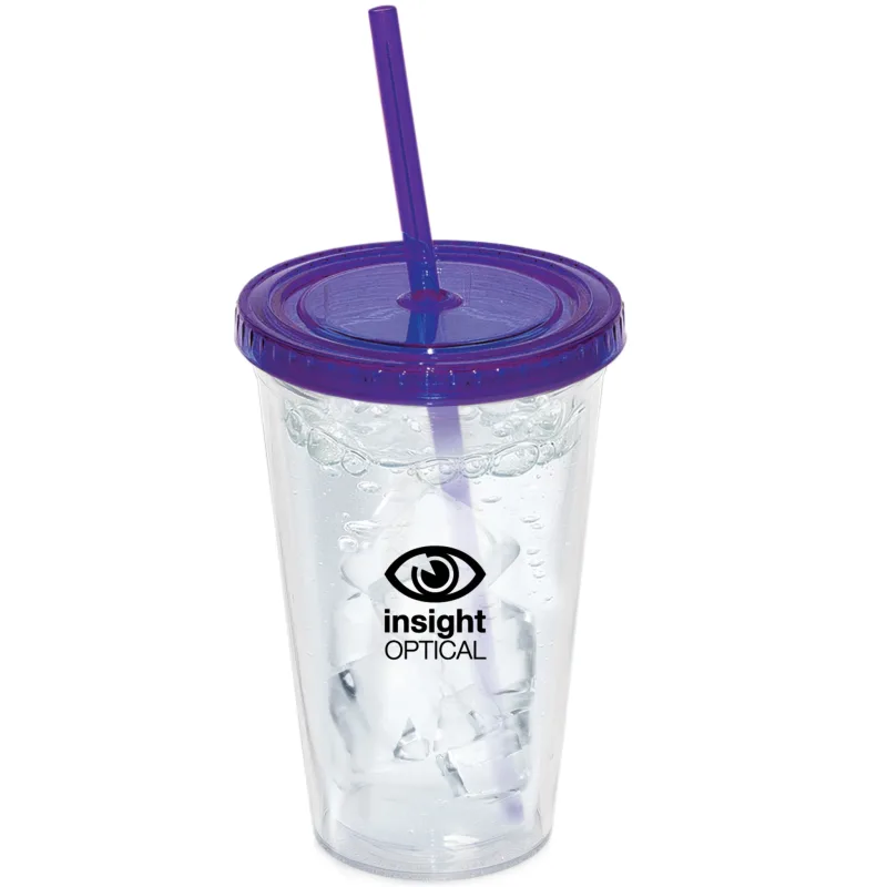 500 Ml. (17 Fl. Oz.) Double Walled Tumbler With Straw — view 4