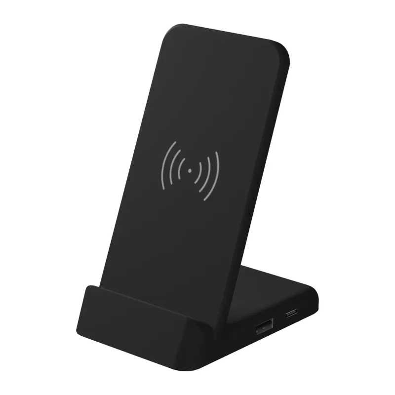 5W Wireless Charging Station with Light-Up Logo — view 2