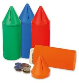 Promotional Crayon Shaped Bank - 6"