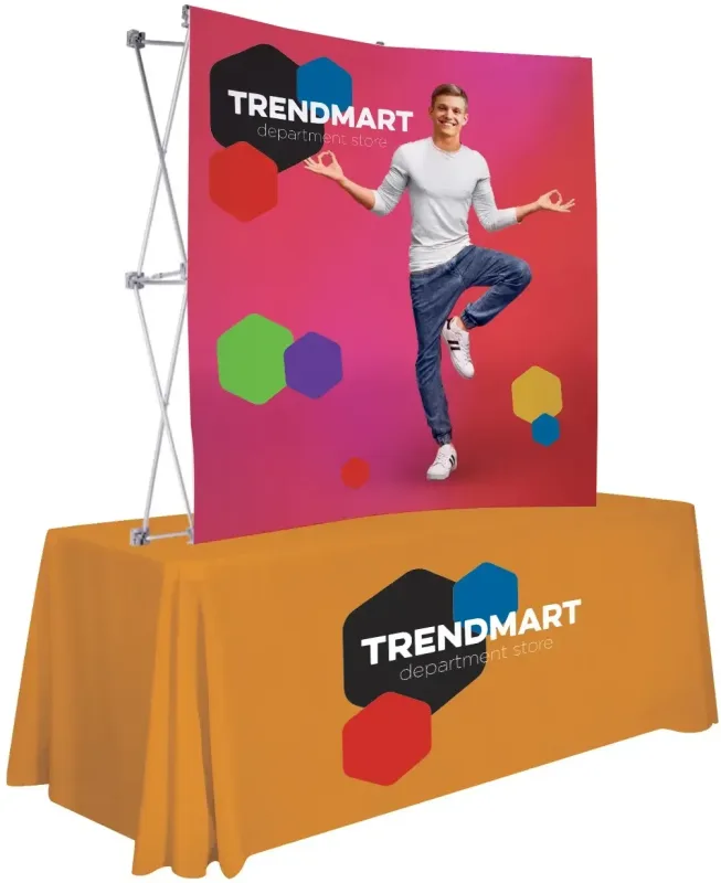 6' Curved Splash Tabletop Display Face Kit (Block-Out Fabric) — view 4