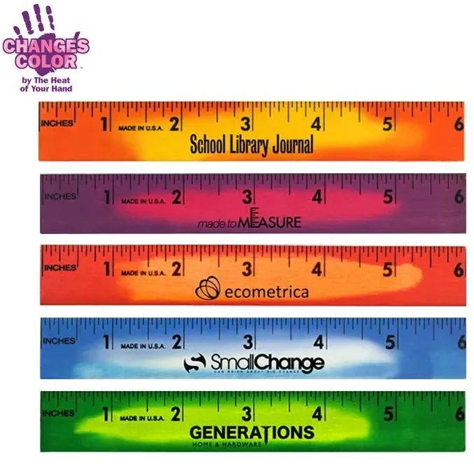 Color Changing 6" Custom Ruler: Mood-Active by PPI