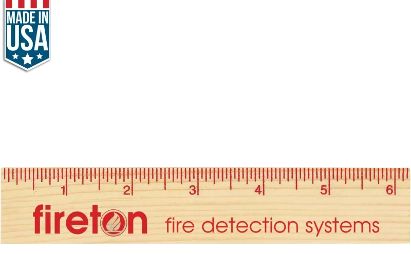 Custom Logo Wood Ruler - 6" Natural Finish — view 3