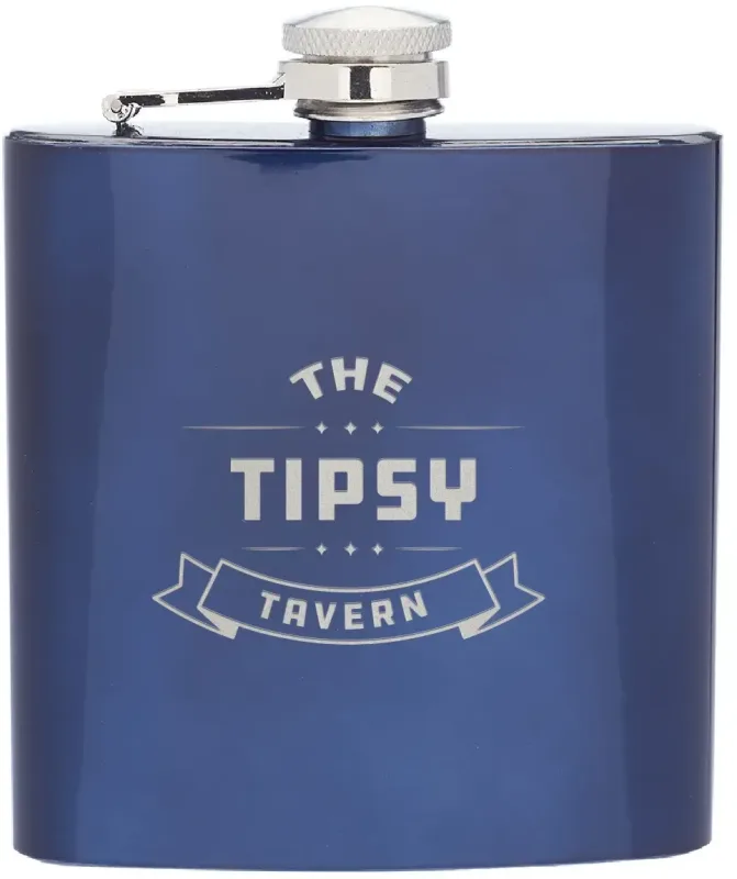6 oz. Lazio Stainless Steel Hip Flask w/ Laser Engraving — view 10