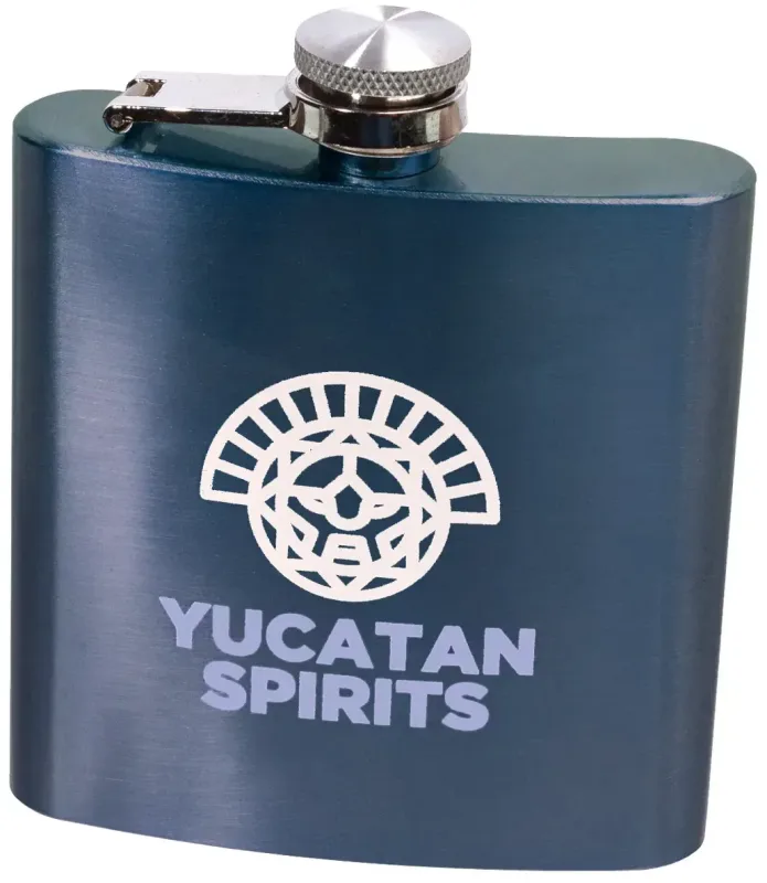6 oz. Lazio Stainless Steel Hip Flask w/ Laser Engraving — view 2