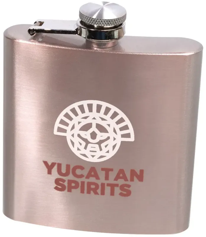 6 oz. Lazio Stainless Steel Hip Flask w/ Laser Engraving — view 7