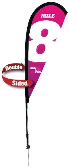 6' Premium Teardrop Sail Sign Kit (Double-Sided with Ground Spike)