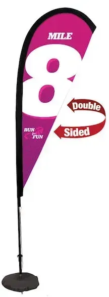 6' Premium Teardrop Sail Sign Kit (Double-Sided with Scissor Base)
