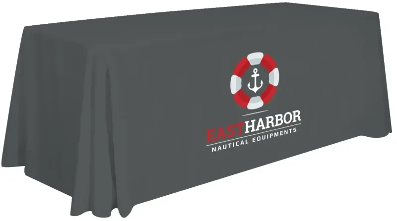 6' Stain-Resistant 3-Sided Table Throw (Full-Color Imprint, One Location) — view 10
