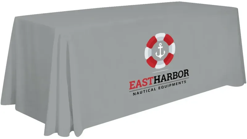 6' Stain-Resistant 3-Sided Table Throw (Full-Color Imprint, One Location) — view 11