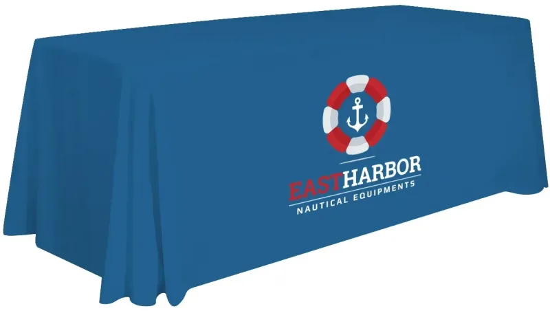6' Stain-Resistant 3-Sided Table Throw (Full-Color Imprint, One Location) — view 7