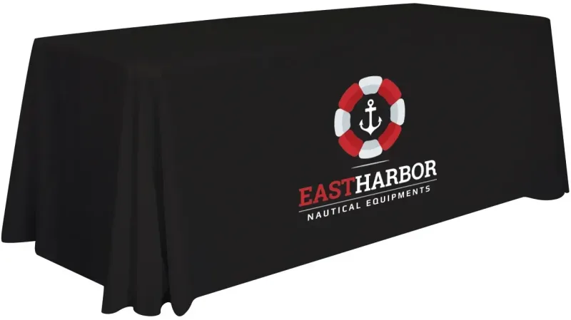 6' Stain-Resistant 4-Sided Table Throw (Full-Color Imprint, One Location) — view 6