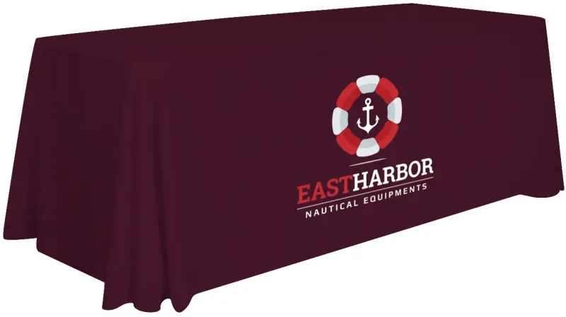 6' Stain-Resistant 4-Sided Table Throw (Full-Color Imprint, One Location) — view 9