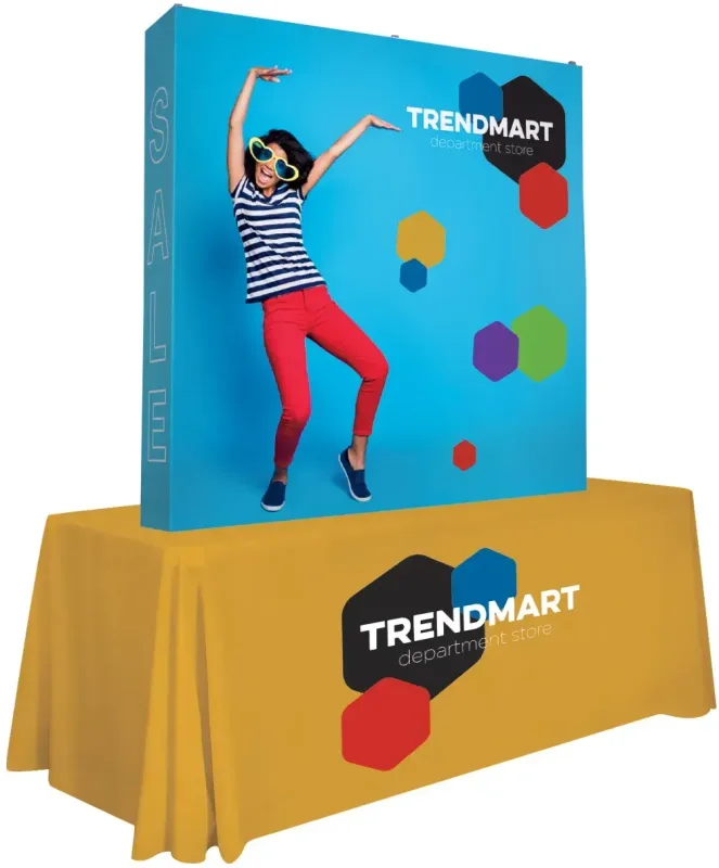 6' Straight Splash Tabletop Display Wrap Kit (Recycled Polyester Knit) — view 4