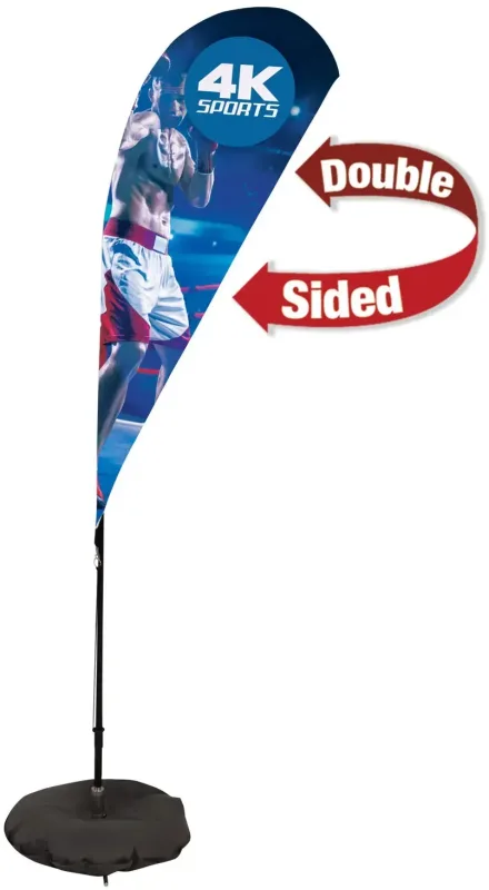 6' Streamline Teardrop Sail Sign Flag Kit (Double-Sided with Three-Legged Scissor Base) — view 6