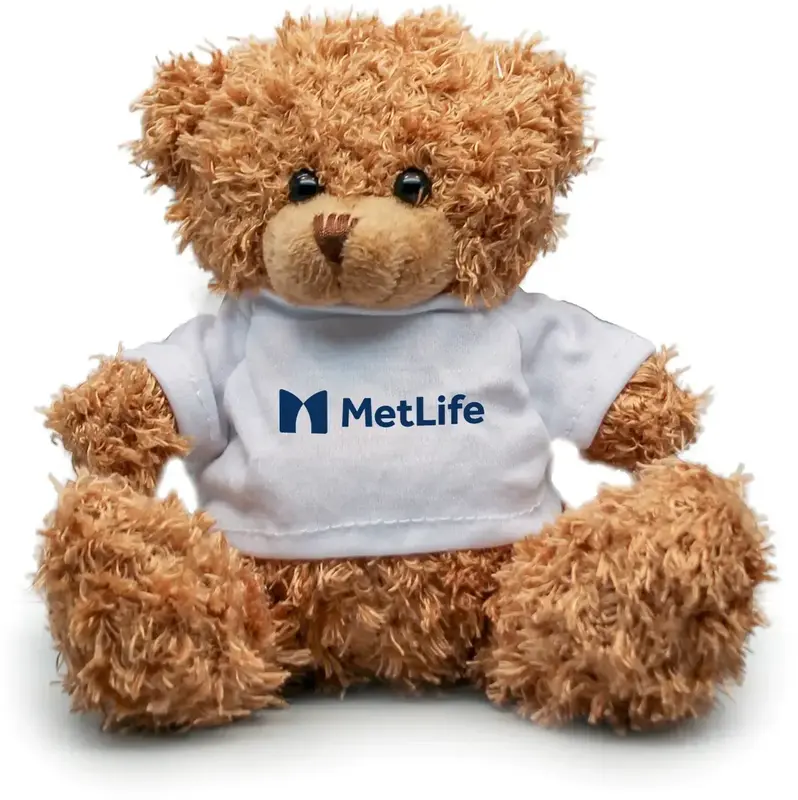 Custom Teddy Bear (6") with Logo Tee