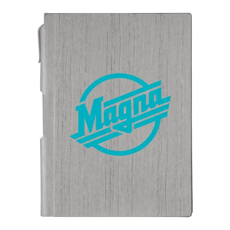 Branded Bari Notebook with Pen - 6" x 8.5" (FSC® Mix)