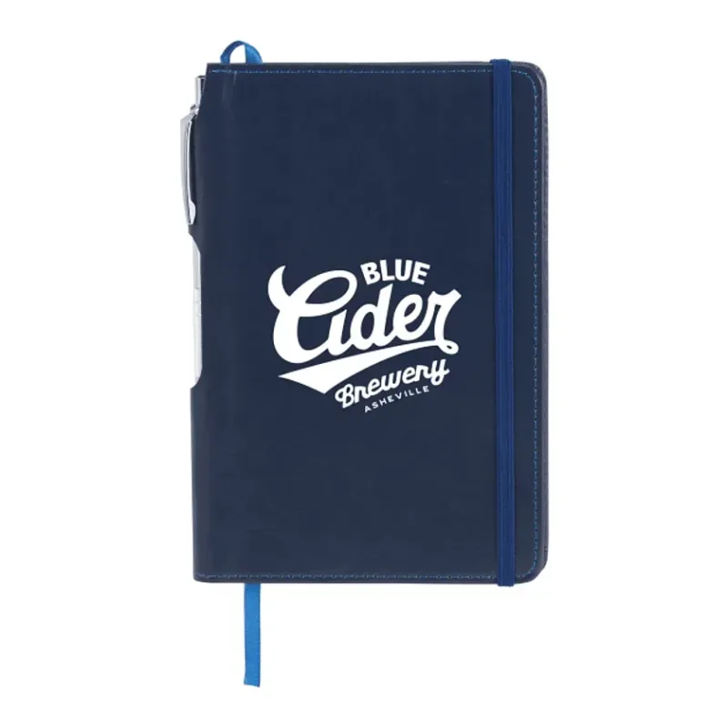 Custom Viola Bound Notebook with Pen - 6" x 8.5" (80 Page, FSC® Mix) — view 4