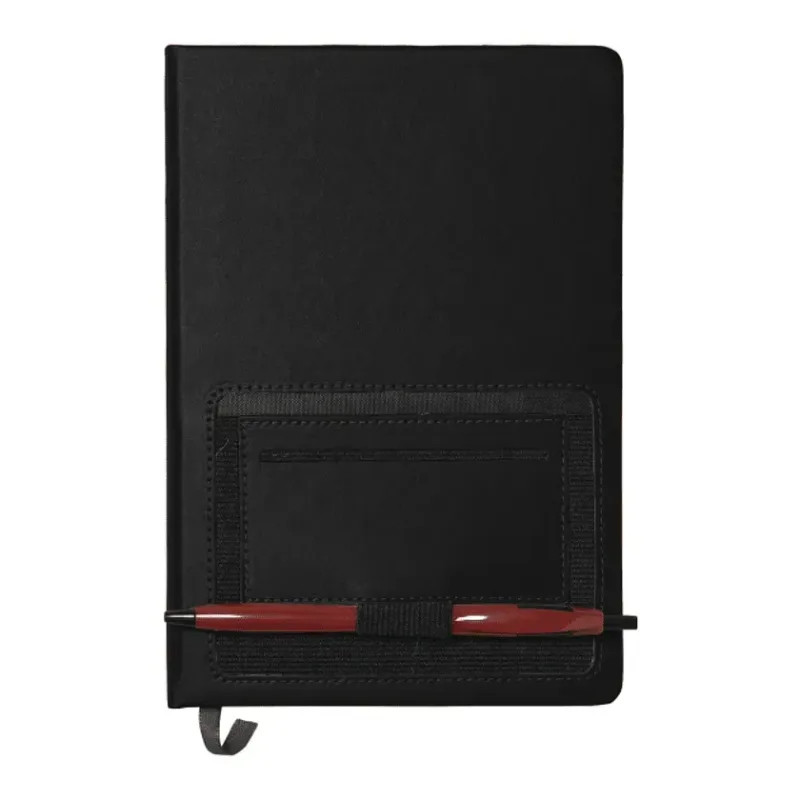 Personalized Moda Notebook with Pen Loop - 6" x 8" — view 3