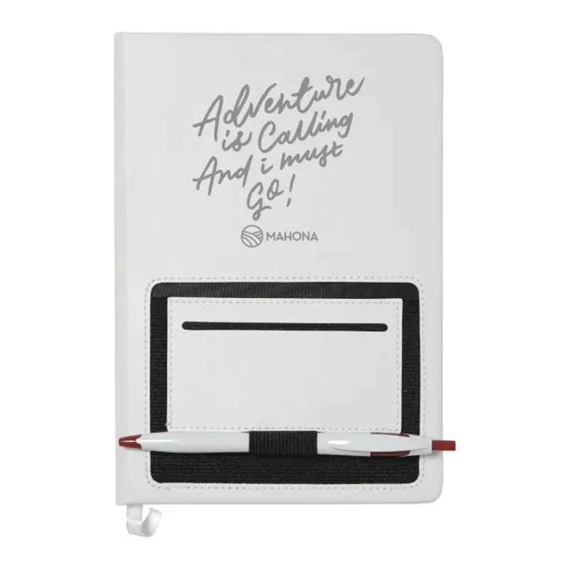 Personalized Moda Notebook with Pen Loop - 6" x 8" — view 4